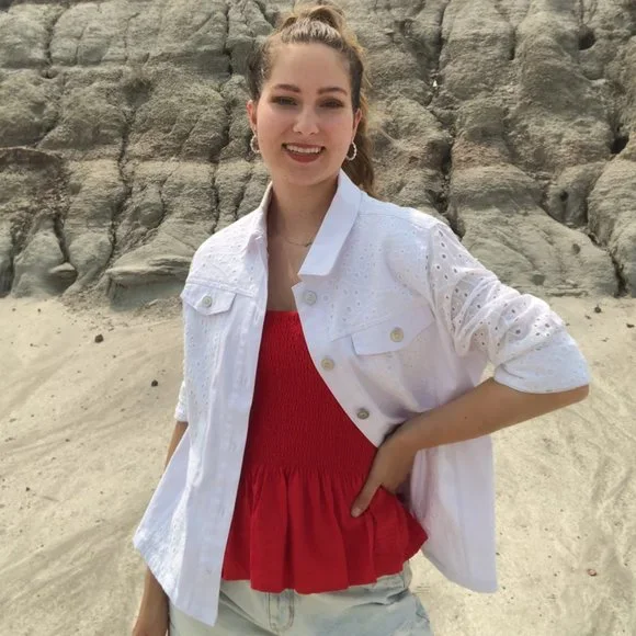 White Jean Jacket - Picture 2 of 2